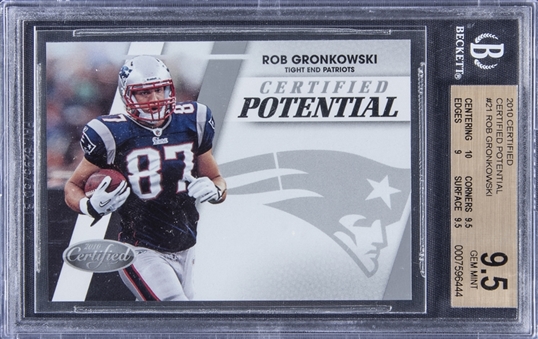 2010 Certified "Certified Potential" #21 Rob Gronkowski Rookie Card (#708/999) - BGS GEM MINT 9.5